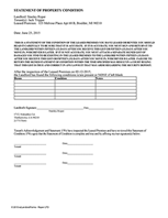 Agreement for lease disclosure statement