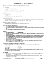 Free printable basic rental agreement word