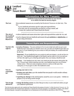 Tenant information statement