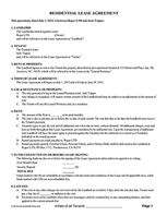 Rental agreement template word